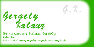 gergely kalauz business card